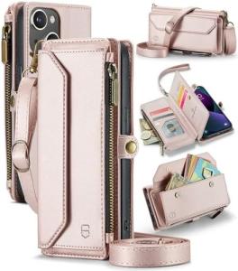 Quality iPhone 13 case, zipper wallet with 7 cards, leather magnetic flip-flop wristband wholesale