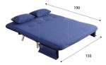 BN Recliner Technology Cloth Sofa Bed Dual-Purpose Foldable Double Living Room