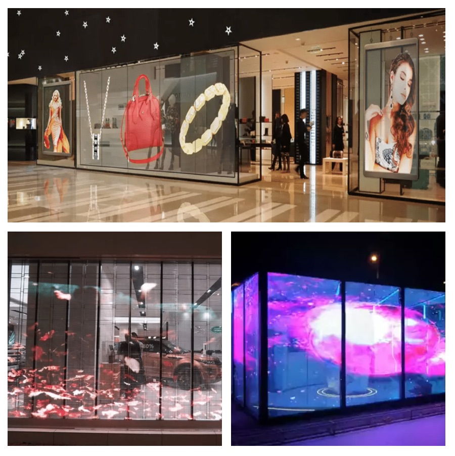 self adhesive transparent led display