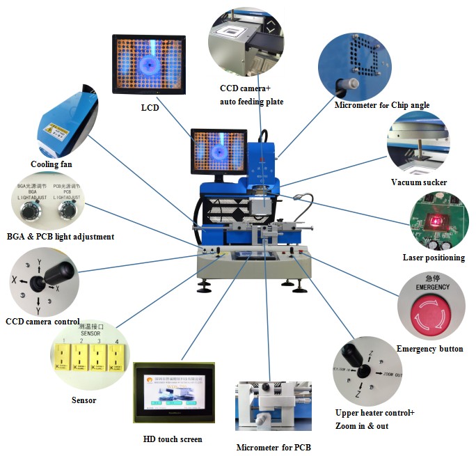Tweezer Tip Cell Phone Repair Machine Digital For 0.5-8mm PCB