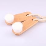 Ultra Soft Mild Fiber Facial Beauty Device Wooden Face Cleansing Brush
