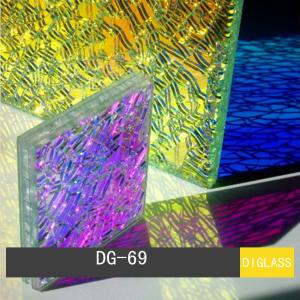 Quality Shattered Textured Dichroic Glass Laminate Flat Shape wholesale