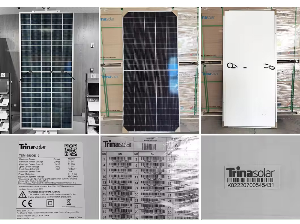 CE TUV Certificate 550w 500w 450w 600w 670w 1000w Solar Panels for Home Electricity