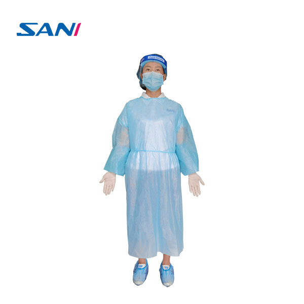 Blue PP PE Medical Isolation Clothing Disposable