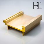 Sliding Door Frame Brass Extrusions , Brass Sliding Frame for Door brushing