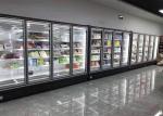 Anti Fog Glass Door Refrigerated Merchandiser Display Vertical LED