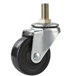 light duty 2.5" swivel industry rubber caster, 2" rubber caster, black rubber