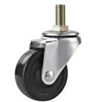 Quality 2&quot; threaded stem industry rubber caster, 2&quot; rubber caster,,black rubber casters, small castors wholesale