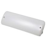 IP65 Waterproof LED Emergency Commercial Rechargeable Light Milky Cover 220V