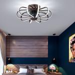 Modern Led Ceiling Fan Light Nordic Bedroom Kitchen Living Room Restaurant