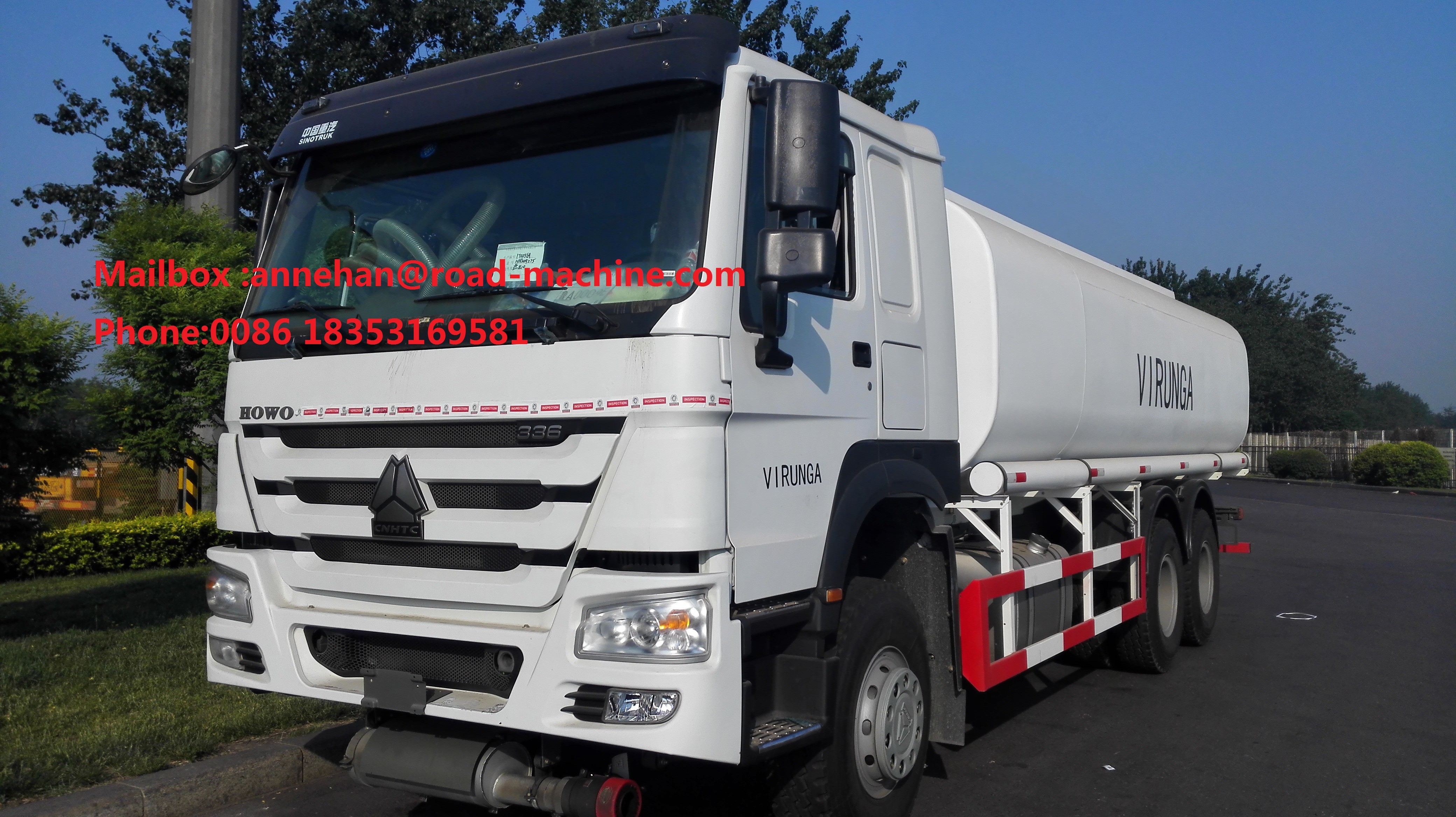 SINOTRUK HOWO Gas Tanker Truck 16-20CBM 6X4 LHD Euro2 290HP With Pipe Pump