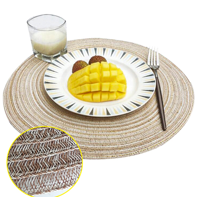 Waterproof Washable Non Slip Mat for Transitional Design Style Placemats in Round Shape