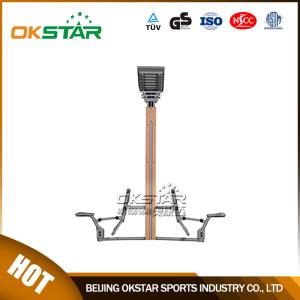 Quality wooden street lamp outdoor fitness rider wholesale