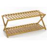Buy cheap Foldable 2 Tier Length 70cm 5KG Shoe Rack Made Of Bamboo from wholesalers