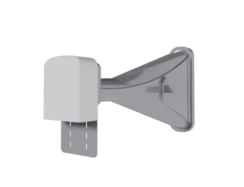 Wideband 6 GHz Asymmetrical 90° Horn Antenna