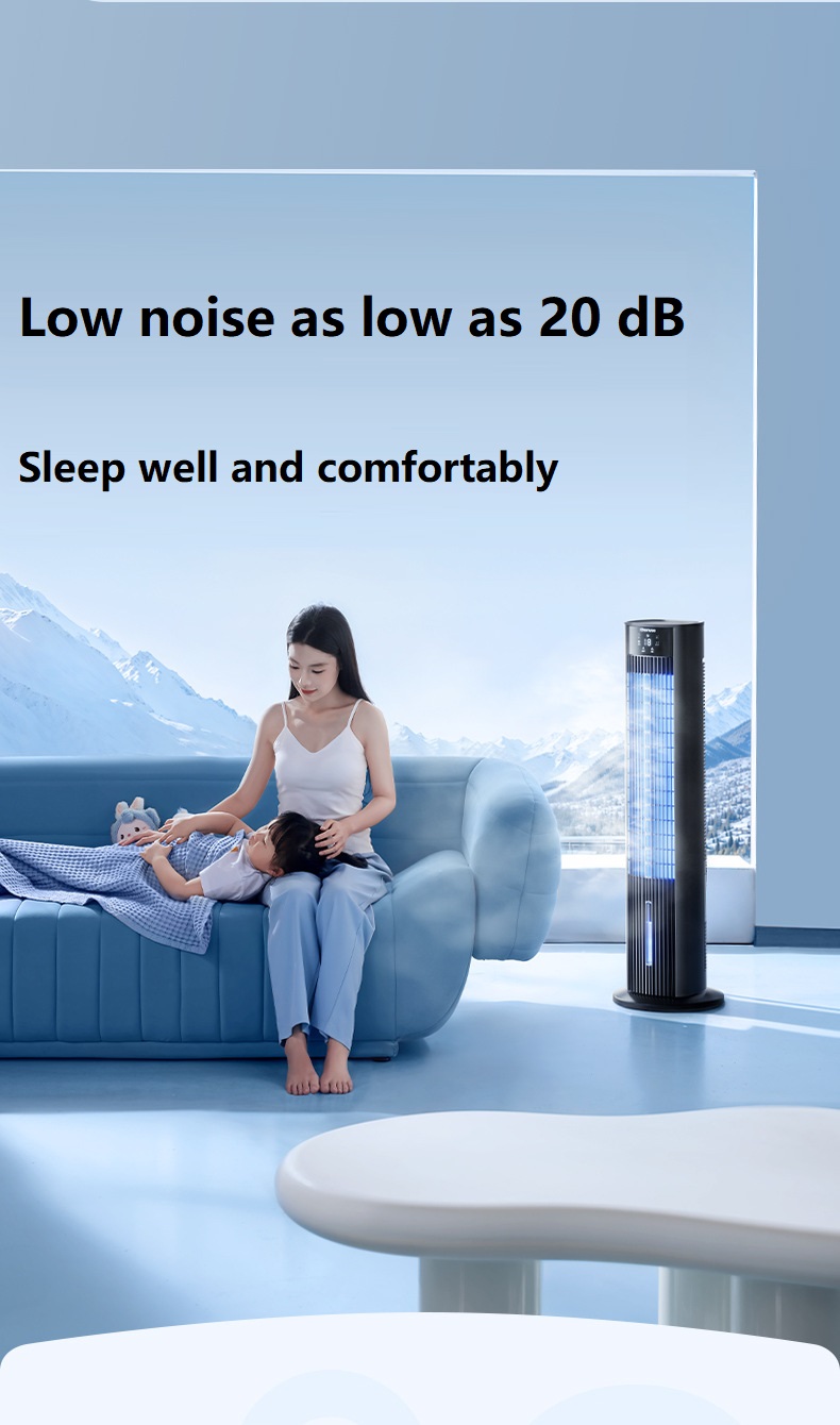 107*25*25.5mm Dimensions 600mm Waterfall Air Outlet Refrigeration Air Cooler for Home