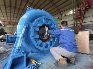 Quality 450-1000rpm High Head Water Turbine With Hydroturbine Generator wholesale