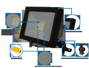 Quality 10W DOB Driverless LED Flood Light Ultra Slim Waterproof Outdoor LED Flood Lights wholesale
