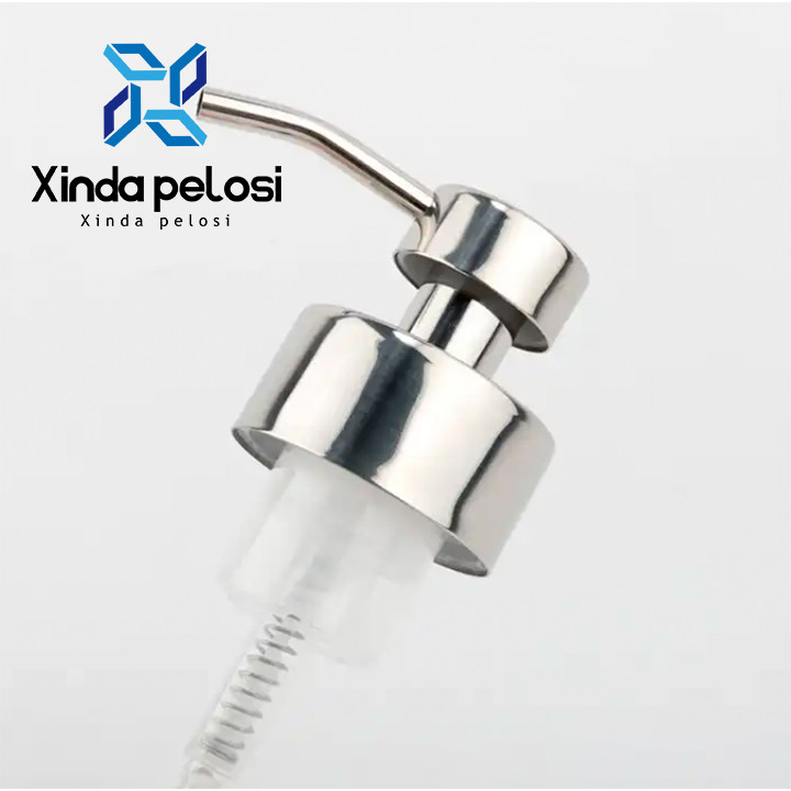 Metal Foaming Soap Pump Dispenser Colored Wide Tube Silver Stainless Steel Shampoo Soap Dispenser