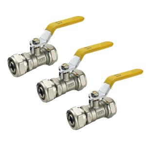 Quality Tubomart 1/2 3/4 Inch Yellow Handle Gas Control Valve Brass Ball Valve for Gas Gas Valve wholesale