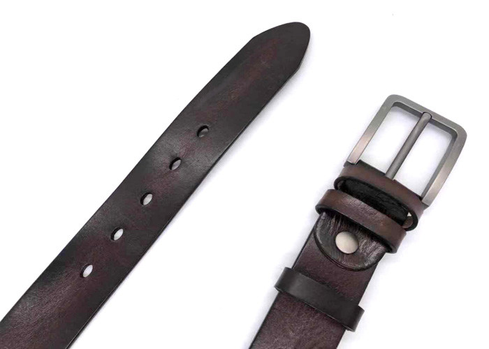 Vintage Mens Casual Brown Leather Belt Standard Size 1.5'' Width