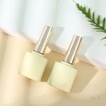 Customized Logo Glass Collar Golden Oval UV Gel Nail Remover Bottles with Luxury