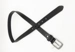 Flower Pattern Embossed Leather Belt Black Color 95 - 125cm Length