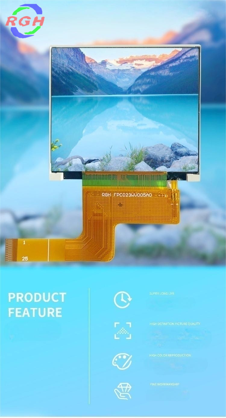 2.3 Inch Handheld Digital HD Display 480*360 Resolution IPS Display
