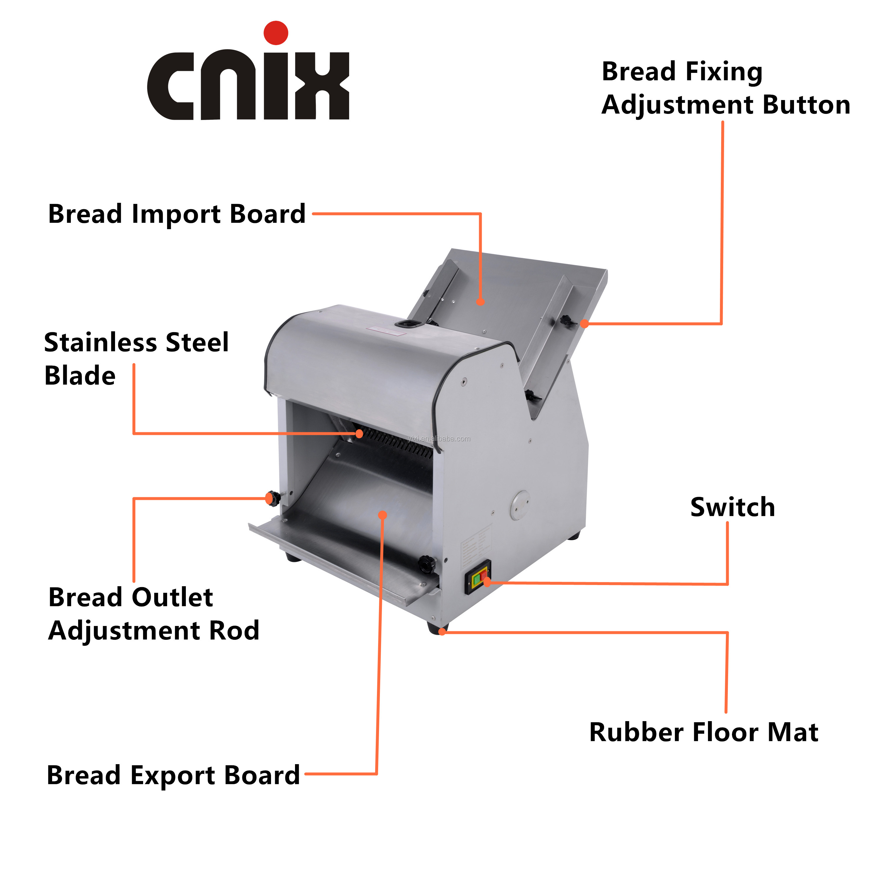 Electric 220V Table Top Toast Bread Slicer Machine