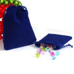 Purple Soft Velvet Drawstring Jewelry Bags , Wedding Gift Pouches