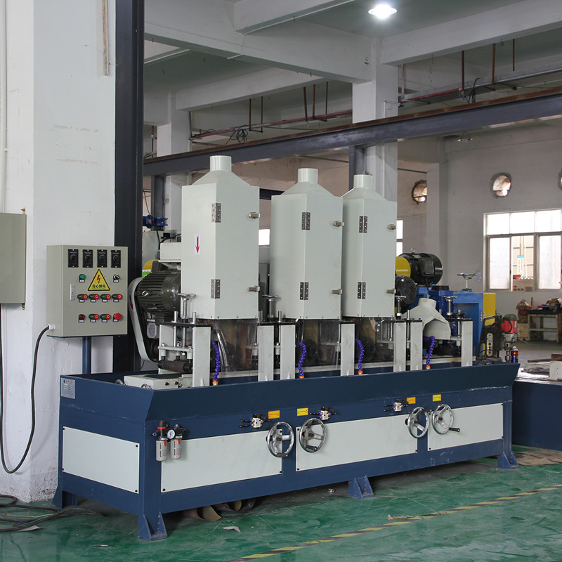 3 head abrasive belt hairline finishing machine Conveyor Belt Grinding Machine