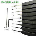 Stainless Steel Practice Padlock Set 9pcs Lock Opener Set Black