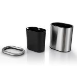 Anti Fingerprint 12L Stainless Steel Bathroom Trash Can