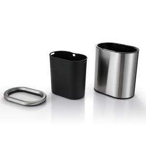 Quality 12L Rustproof Stainless Steel Bathroom Trash Can wholesale