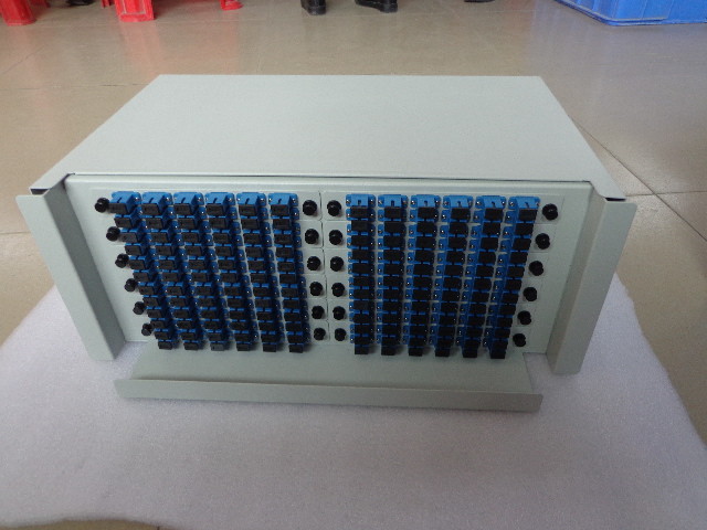 144 Cores 19" 4U ODF Fiber Optic Patch Panel Slide Out Drawer