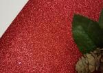 Magenta Red Glitter Fabric For Dresses , Cold Resistance Shiny Glitter Fabric
