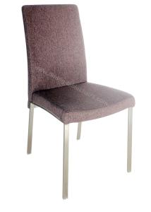 Quality Brown Fabric Upholstered Dining Chairs , Wear Proof Furniture Dining Chair wholesale