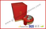Handmade Gift Packaging Boxes , Rubber Oil Paper With Embossed Logo on Rigid