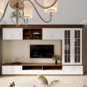 Quality MDF Solid Wood TV Stand Cabinet 80 inch With Anti Water Drawers wholesale