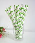 6.0*195mm food grade dot paper straws party supplies paper drinking straws