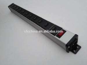 Quality ETL Approved alu- alloy 5V 2.1A USB 12 port charger wholesale