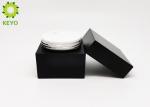 50 ML Square Matte Black Color Coating Face Cream Mask Jar Acrylic Material