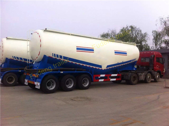 60 CBM To 80 CBM Steel Bulk Cement Tanker Trailer BPW / FUWA Axle
