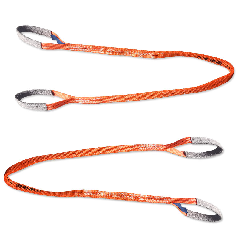 Single / Duplex Layer Flat Webbing Sling 1T 2 Meter Orange Color