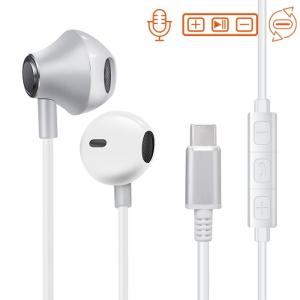 Quality USB Type C Earphones Stereo in Ear Earbuds Headphones with Microphone Bass Earbud with Mic and Volume Contro wholesale