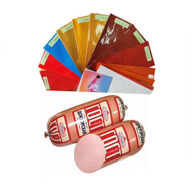 Transparent PVDC Pe Plastic Sausage Casings High Glory Artificial Sausage Skin
