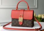 Women'S Black Handhold Luxury Bucket Bag With Lock Catch