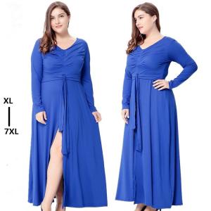 Quality Wholesales elegant long sleeve dress 7xl plus size clothing women wholesale
