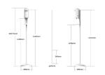 1100ml Thermometer Hand Dispenser With Adapter For Families Hotels