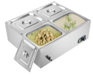 Quality Electric Silver Bain Marie for Restaurant Cooking Temperature Range 0℃ to 100℃ wholesale